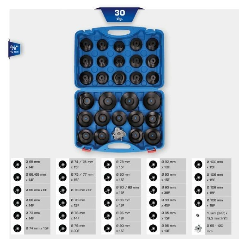 Image of Oil Filter Spanner Set KS TOOLS BT711050