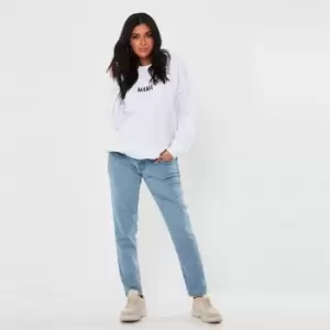 image of Missguided Maternity Riot Stretch Jean - Blue