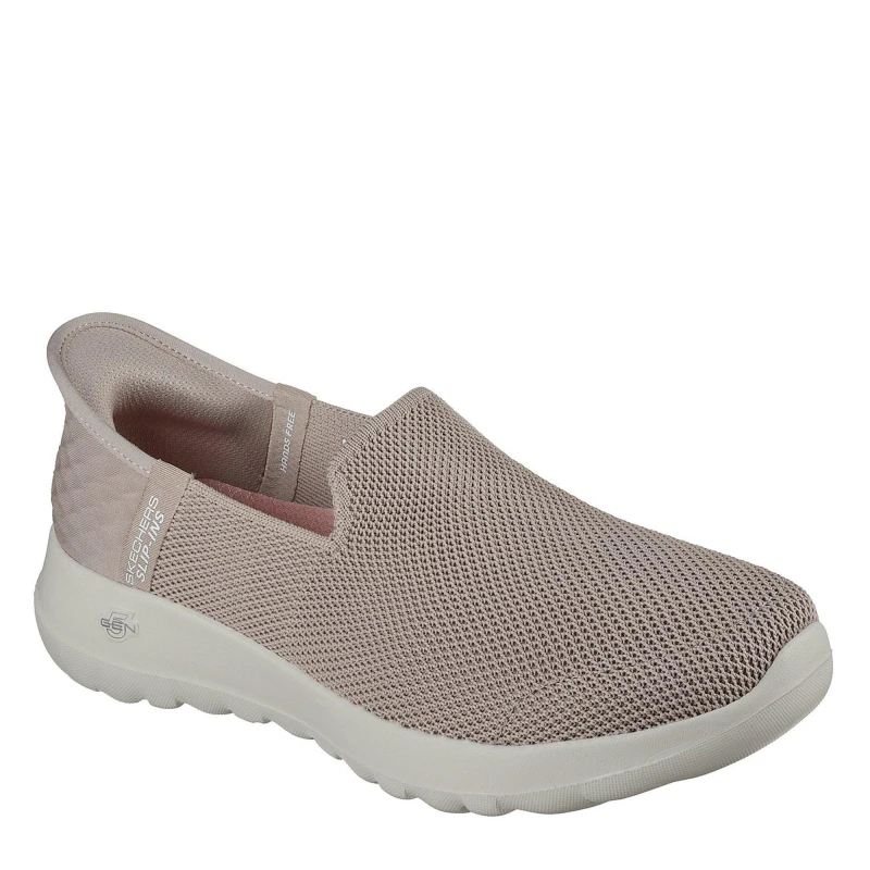 Image of Skechers Go Walk Joy Vela Slip On Runners Womens Taupe female 5 (38)