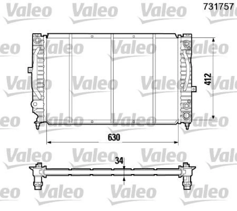Image of Engine radiator VALEO 731757