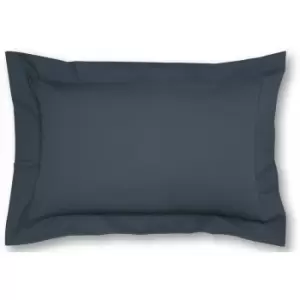 image of Charlotte Thomas - Poetry Plain Dye 144 Thread Count Combed Yarns Navy Oxford Pillowcase - Blue