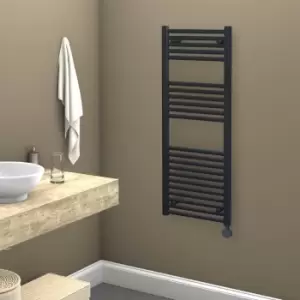 Image of Anthracite Thermostatic Electric Heated Towel Rail Radiator 1186 x 450mm- Richmond
