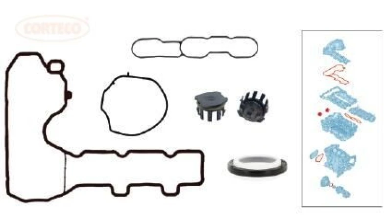 Image of Gasket Set, cylinder head cover CORTECO 49118900