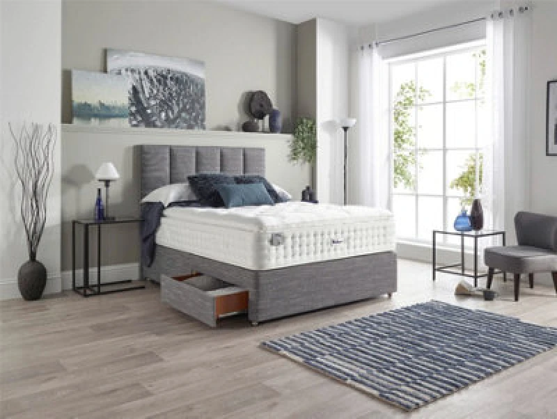 Image of Relyon Chiltern Natural Luxury Pillowtop 2500 Mattress in White Size: Double White Unisex Double