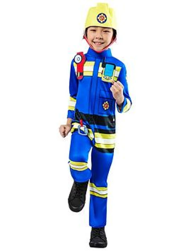 Image of Fireman Sam Child Costume One Colour WZH64 Unisex 2-3,3-4,5-6