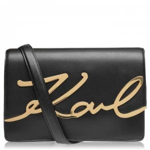 image of Karl Lagerfeld K/Signature Shoulder Bag - Black A997