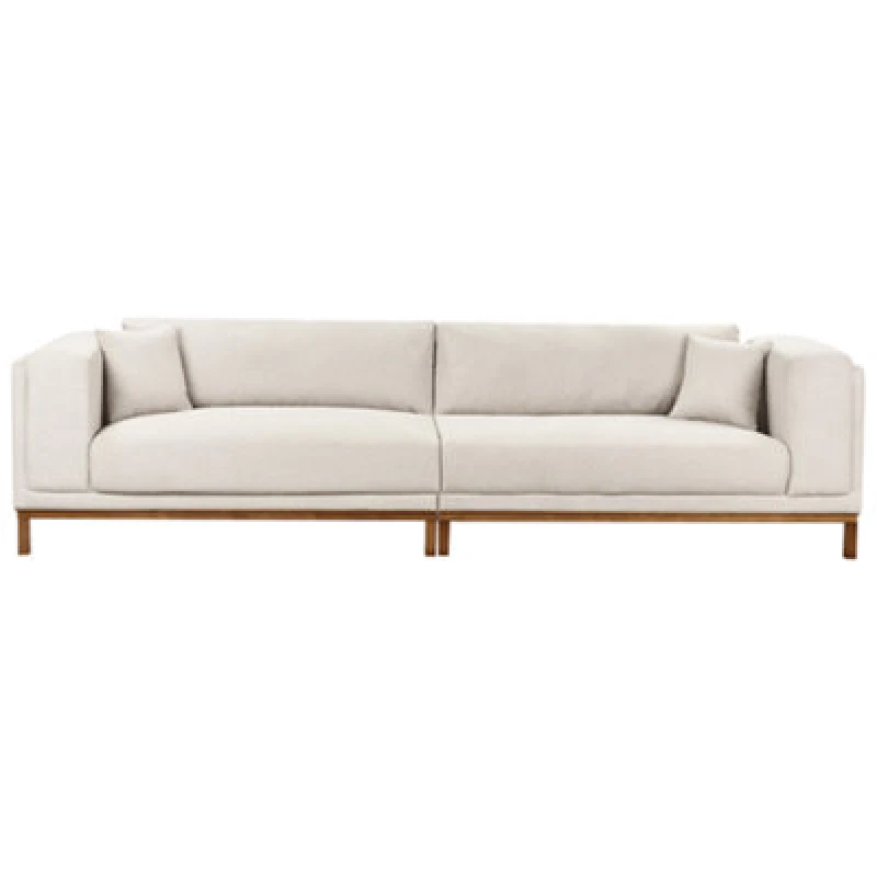 Image of Beliani Sofa 4 Seater Veng Fabric Light Beige