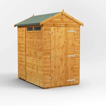 Power Sheds - 6x4 Power Apex Security Shed - Brown