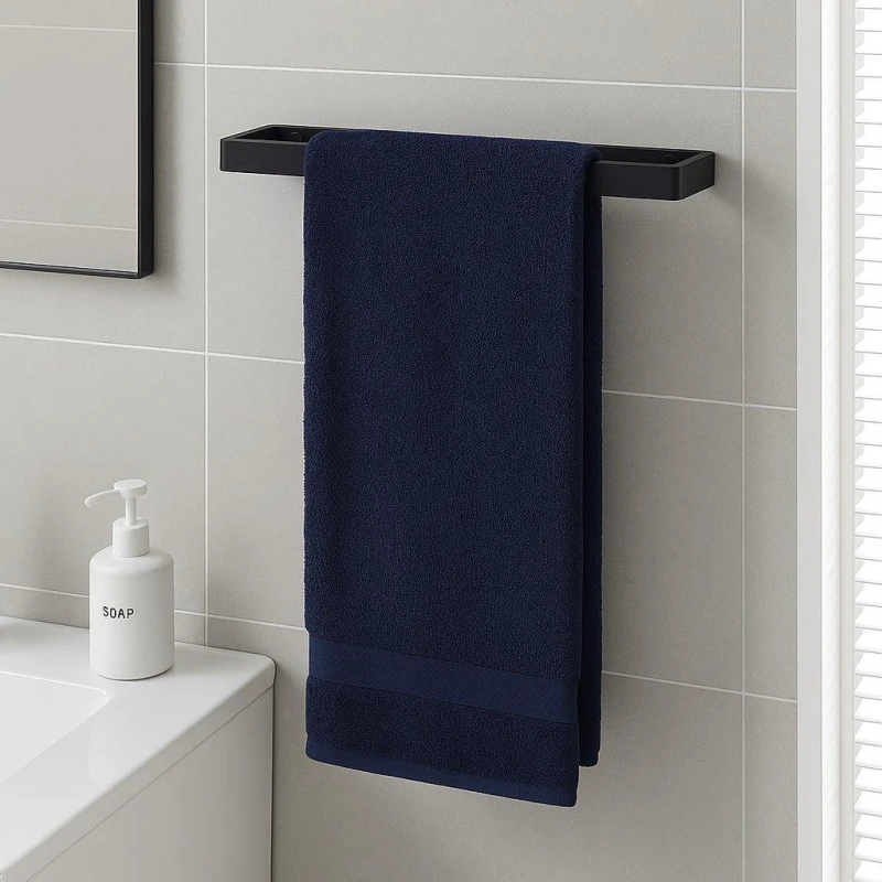 Image of House of Home Towel Rail Black rectangle Black 3 sizes Black unisex 40x6x4 cm