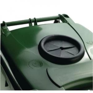 Image of Slingsby Wheelie Bin 240L With Bottle Bank Aperture and Lid Lock Green 377876