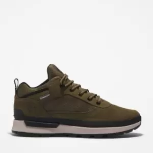 Image of Timberland Field Trekker Waterproof Hiking Shoe For Men In Green Green, Size 10.5
