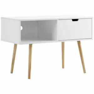 Image of HOMCOM TV Cabinet Unit For TVs Up To 47'' Flat Screen With Shelf And Drawer White