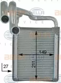 Image of x1 Behr Heat Exchanger 8FH351315-711 Genuine replacement part for Car Made in KR