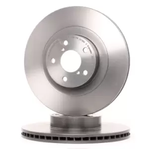 Image of PAIR PAINTED BREMBO BRAKE DISCS 09.9077.11