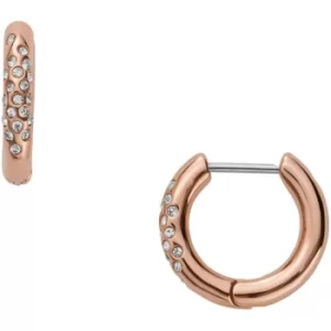 image of Elin Rose-Tone Stainless Steel Hoop Earrings