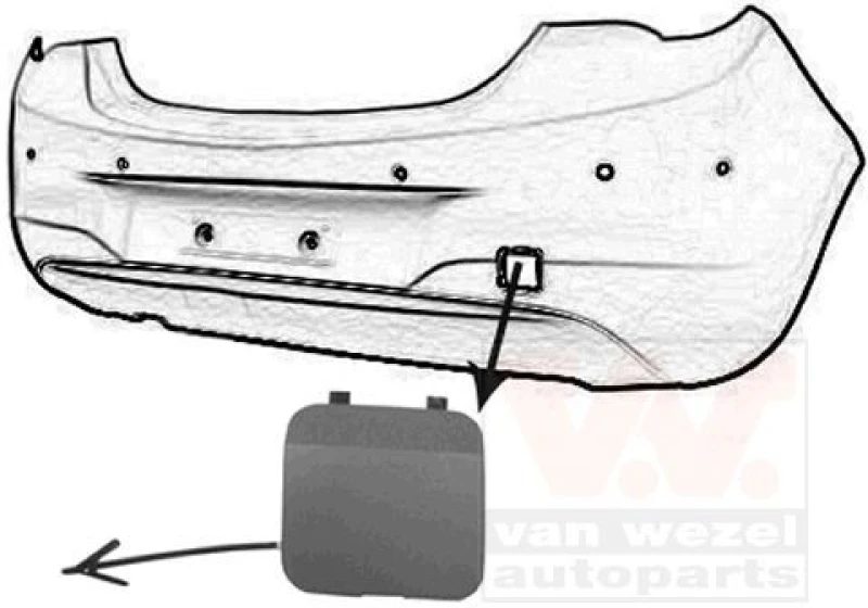 Image of VAN WEZEL Tow hook cover VAN WEZEL 3804557