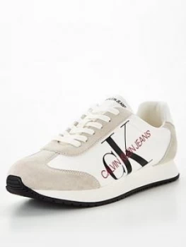 Image of Calvin Klein Jeans Joele Runner Trainers, White, Size 7, Men