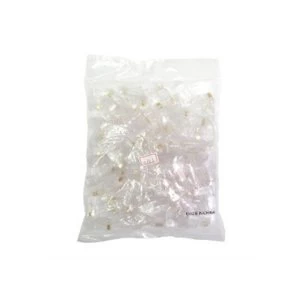 Image of 100 Pack of CAT5 UTP RJ45 (M) 50 Micron Cable Connectors
