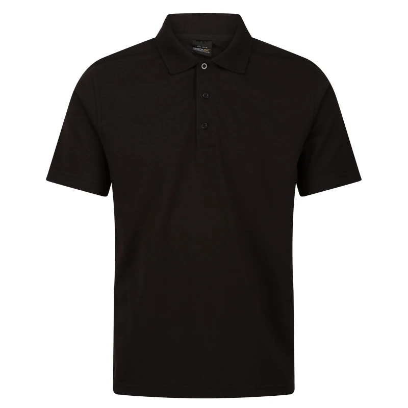 Image of Regatta Professional Mens Short-Sleeved Polo Shirt in Black Size: XS Black Male XS