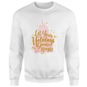 Image of Disney Holiday Spakle Bright Christmas Jumper - White - L