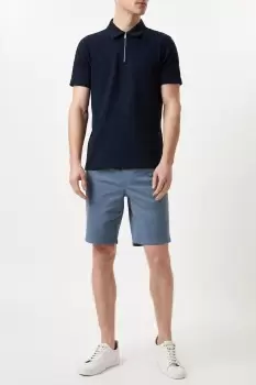 image of Mens 5 Pocket Blue Shorts