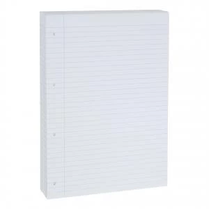 image of Office A4 Ruled File Paper Ruled and Margin Punched 4 Holes White 500