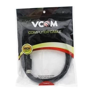 image of VCOM DisplayPort 1.4 (M) to DisplayPort 1.4 (M) 2m Black Retail Packaged Display Cable