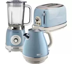 image of Ariete Vintage ARPK24 2 Slice Toaster, Jug Kettle & Blender Bundle