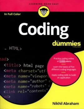 Image of Coding For Dummies by Nikhil Abraham (Paperback, 2016)