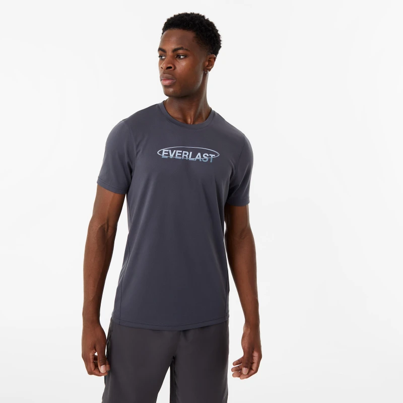 Image of Everlast Set In Sleeve Training Tee Mens - Grey Grey S