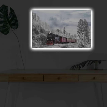 Image of 4570KARDACT - 008 Multicolor Decorative LED Lighted Canvas Painting