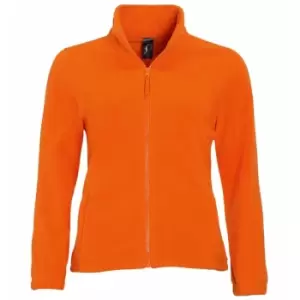 image of SOLS Womens/Ladies North Full Zip Fleece Jacket (M) (Orange)