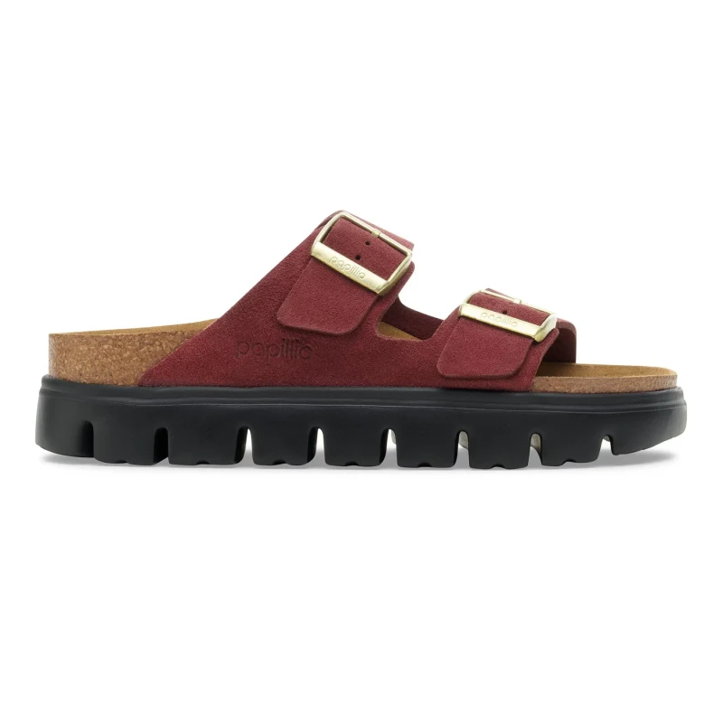 Image of Birkenstock Womens suede leather platform sandals Birkenstock Arizona Rouge Female 36 Etroit