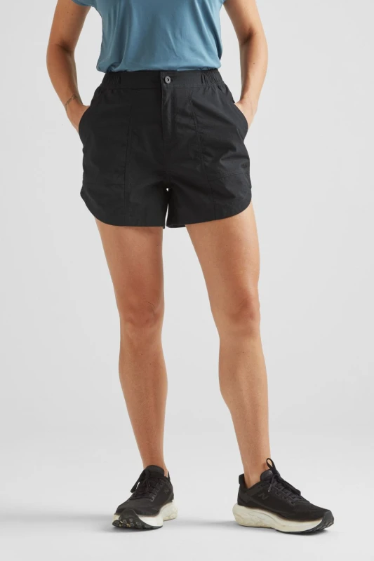 Image of TOG24 Womens 'Tempo' Ripstop Performance Shorts in Black Size: 12 Black Female 12