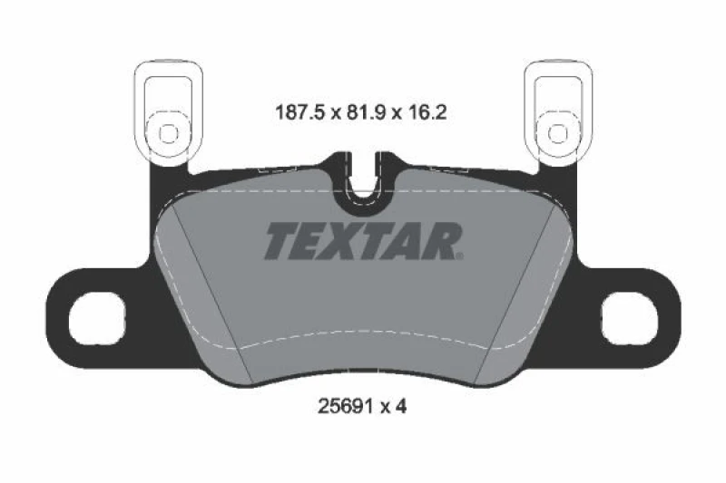 Image of Brake pad set TEXTAR 2569103