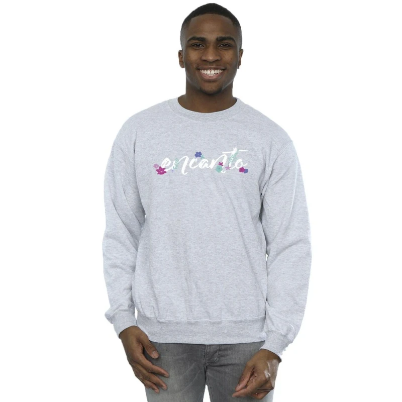 Image of Disney Men Encanto Logo Sweatshirt in Grey Size: Small Grey S Male 5063153616370