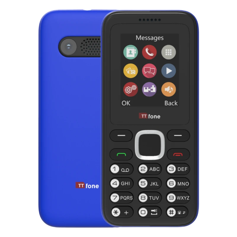 Image of TTfone TTfone TT150 Blue Dual SIM Mobile with USB Cable