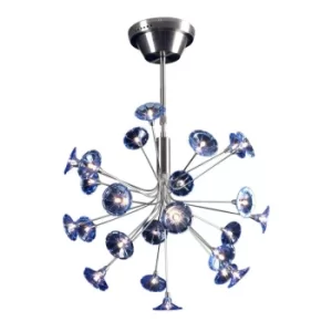 image of Petflow Spherical Pendant Ceiling Light Satin Nickel