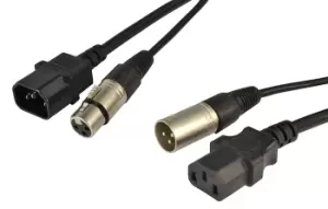 Image of Audio & Power Cable 10M XLR and IEC - IEC