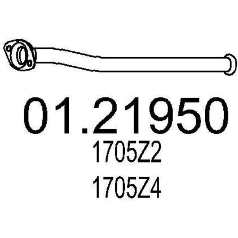 Image of MTS 01.21950 Exhaust Pipe Front, Length: 440mm Exhaust Pipe (17)