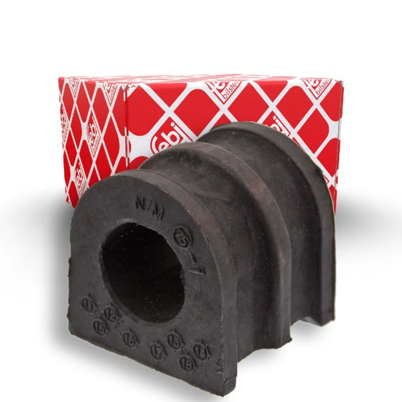 Image of FEBI BILSTEIN 42555 Stabilizer Bushes Front Axle, Rubber Rubber Anti-roll Bar Bush Kit (1334)