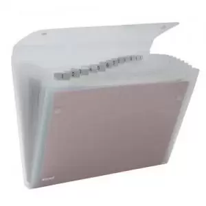 Image of Ice Expanding Files Durable Polypropylene with Tabs 13 Pockets A4 Clear - Outer Carton of 10