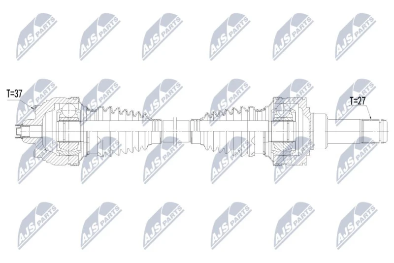 Image of NTY NPW-BM-234 Drive shaft Automatic Transmission, Rear Axle Left Drive Shaft (13)