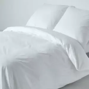 Image of HOMESCAPES White Continental Egyptian Cotton Duvet Cover Set 200 Thread Count, 240 x 220cm - White - White