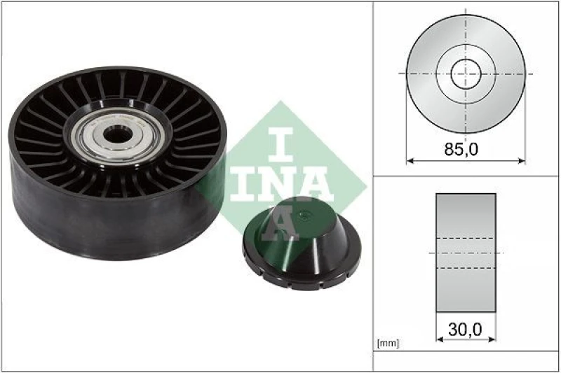 Image of Deflection / guide pulley, V-ribbed belt INA 532 0920 10