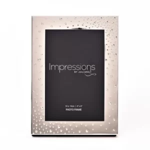 image of Impressions Silver-Plated Corner Dots Photo Frame 4" x 6"