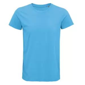 Image of SOLS Mens Crusader Organic T-Shirt (3XL) (Aqua Blue)
