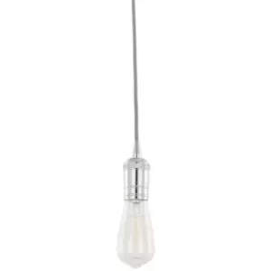 Image of Netlighting Modern Hanging Pendant Lamp Holders Chrome 1 Light, E27 - ITLDS-M-03