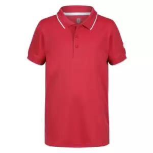 Image of Island Green Golf Polo Shirt Junior - Red
