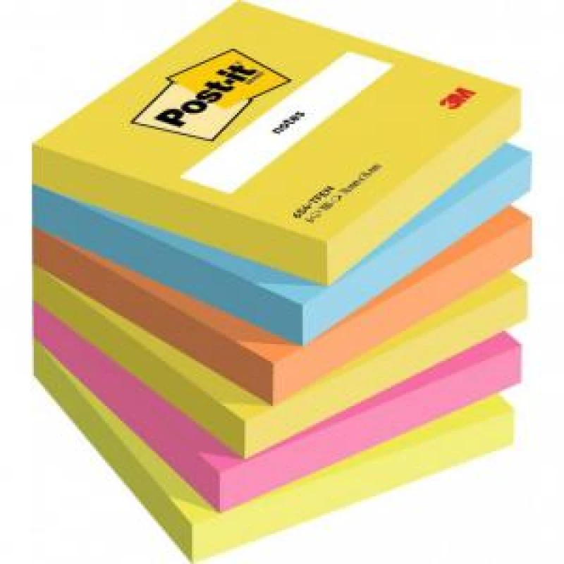 Image of Post-It Post-It Colour Notes 76x76mm 100 Sheets Assorted (Pack of 6) 654-TFENN 654-TFENN